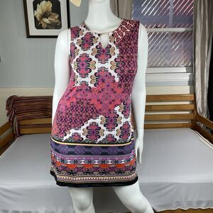 Haani Sleeveless Stretch Mini Dress Women's PXL Pink Embellished Hippi 90s style